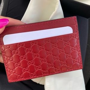 Red Gucci Card Holder